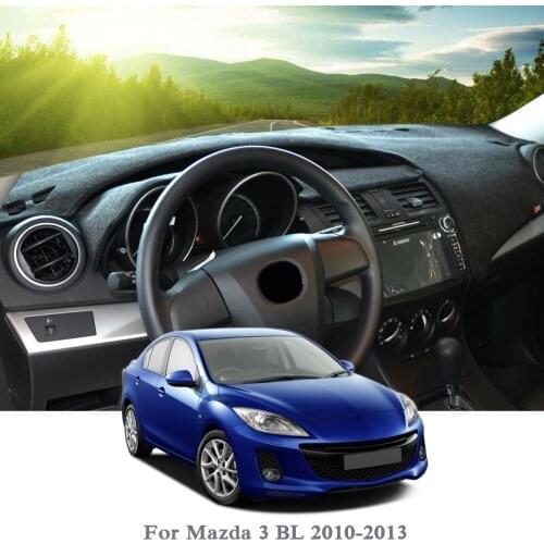 Car Styling Dashboard Avoid Light Pad Instrument Platform Cover Mats Rose For Mazda 3 BL 2010-2013 LHD&RHD Anti-dust Mat