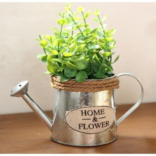 Vintage Metal Handicraft Watering Flower Arrangement Home Decor Succulents Plant Flowers Succulent Plants Pot Bucket