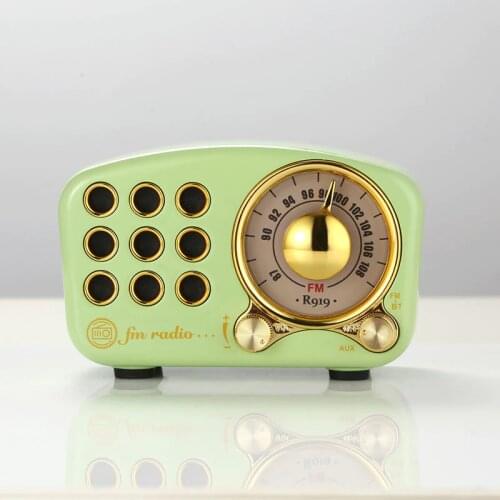 Vintage Bluetooth Speaker Retro Radio-Wireless Speaker Portable FM Radio with Classic Style, Bluetooth5.0 TF Card Slot, AUX