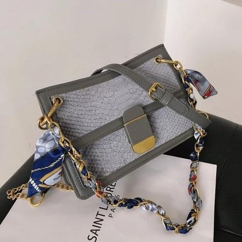 Crocodile pattern Square Armpit bag 2020 Fashion New Quality PU Leather Womens Designer Handbag Chain Shoulder Messenger Bag