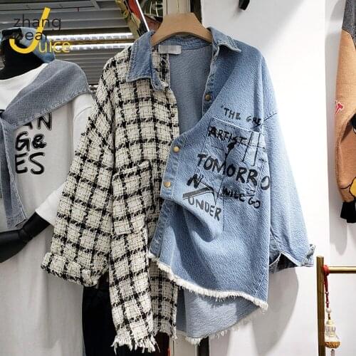 Chaquetas Mujer Spring Streetwear Casual Women Denim Jacket Women Jeans Jacket Patch Style Loose Black Coats