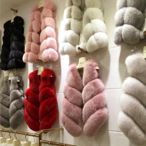 Autumn Winter Coat Women Faux Fur Coat Casual Slim Sleeveless Furry Faux Fox Fur Vest Winter Jacket Women