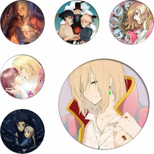 Japan Howls Moving Castle Cosplay Backpack Badges Sophie Brooch Pins Icon Anime Collection Toys Breastpin for Clothes