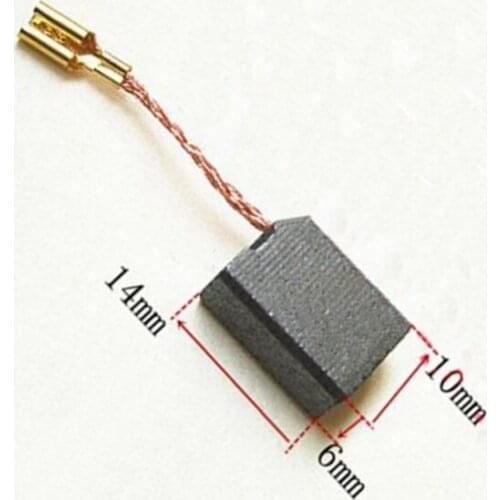 10pcs 6x10x14mm Carbon Brushes Alternator Power Tool for Generic Electric Motors