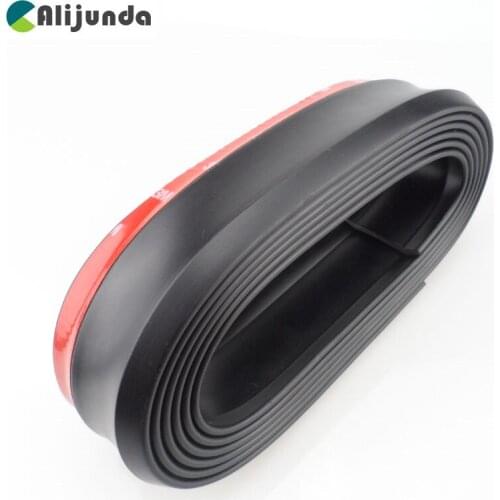 2.5m Front Bumper Lip Kit Car Buffer Ribbon Soft Black Bumper Strip for Chevrolet Cruze TRAX Aveo Lova Sail EPICA Captiva