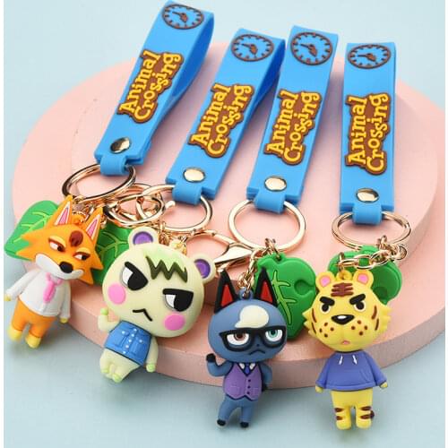 2021 Fashion Game Animal Crossing Pendant Keyring Cartoon Animal Switch Keychain New Japan Animal Crossing Silica Gel Keychains