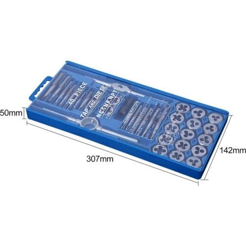 40PC set tap and die set Small shelf Wire attacking die set Hand tapping tool