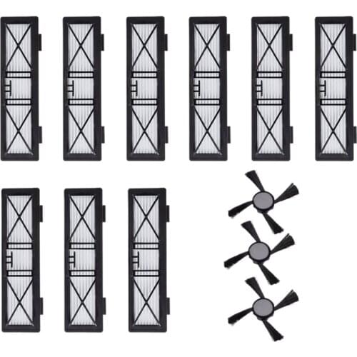 9X Hepa Filter 3X Side Brush for Neato Botvac D3 D4 D5 D6 D7 D70 D75 D80 D85 Connected Botvac 75E 80 85 Brushes Filters Parts