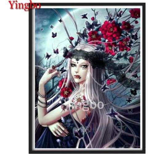 Full Square Round Drill 5D DIY Diamond Painting Anime beauty flower Embroidery Cross Stitch Needlework Mosaic Diamond Art