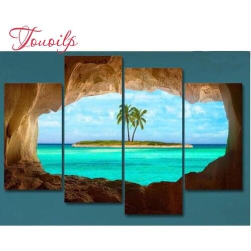 5d diamond painting ,sea middle beauty scenic,diy diamond pattern Kits ,diamond embroidery, picture of rhinestones home decor