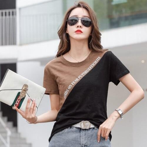 BOBOKATEER Short Sleeve Cotton T Shirt Women Casual Mujer Camisetas Plus Size Woman Clothes O-Neck Tshirts Tee Shirt Femme 2021