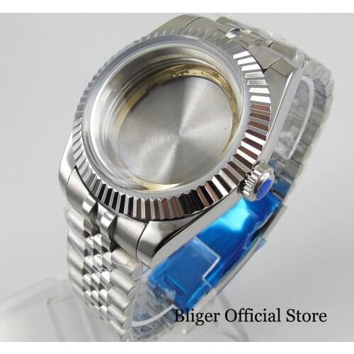 BLIGER 2 Models Top Quality Watch Case + Watch Jubilee Strap Fit ETA 2836 MIYOTA Movement