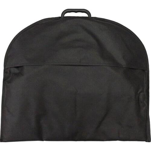 Black Dust Cover with Zipper for Travel Business Mens Garment Clothes Suit Storage Protection Foldable 100*60cm FC72