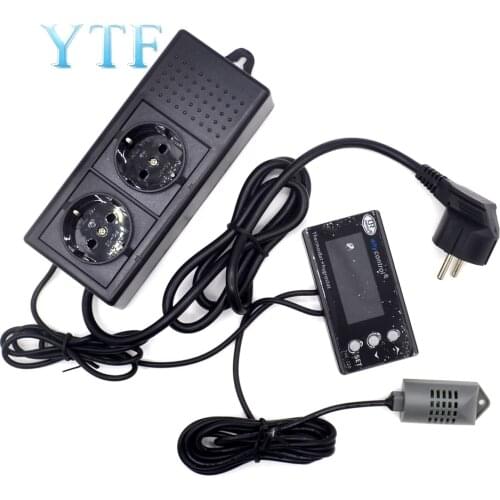 THC-220 EU UK US Plug Digital Temperature Humidity Controller Thermostat Regulator Control Switch LCD AC220V 10A for Green House