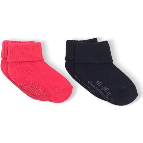 Baby Socks 2 pair / set Cotton Solid Color Anti-slip 100% Brand New Autumn Winter Long Socks Baby Girl and Boy 0-5 Years