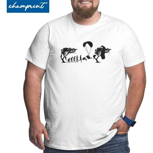 Paragliding Evolution Paraglider T Shirt Mens Amazing T-Shirts Crewneck Big Tall Tees Short Sleeve Clothes Big Size 4XL 5XL 6XL