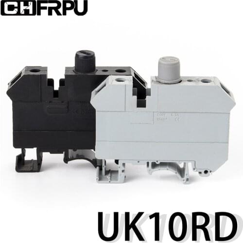 5Pcs Din Rail Terminal Block UK10 HESI Connductor Universal Class Screw Wire Connector Strips Disassemble assembly
