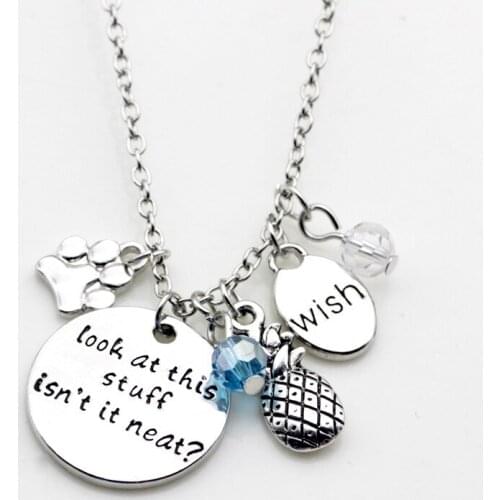 10PCS Fashion Letter look at this sutff isn't it neat? wish Inspirational Necklace Jewelry Blue Crystal Alloy Necklace Jewelry