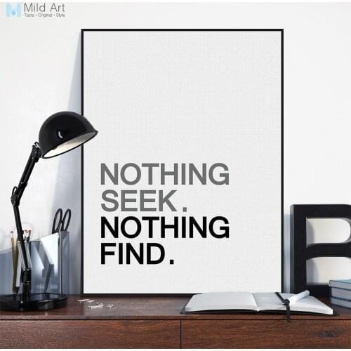 Black White Nordic Motivational Typography Quotes Art Print Poster Wall Picture Living Room Decoration Canvas Painting No Frame