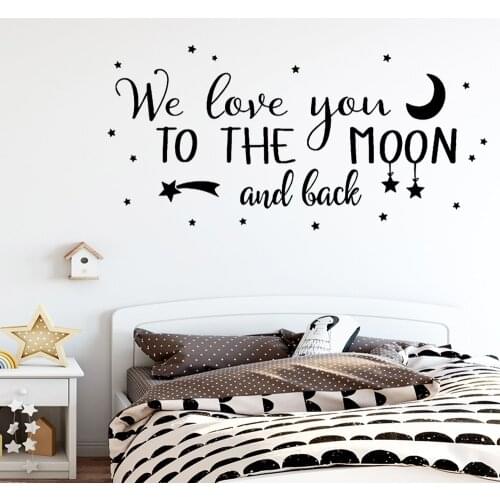 Cartoon moon Wall Sticker Wall Decal Sticker Home Decor Home Decor Children House Wall Stickers Waterproof Wallpaper