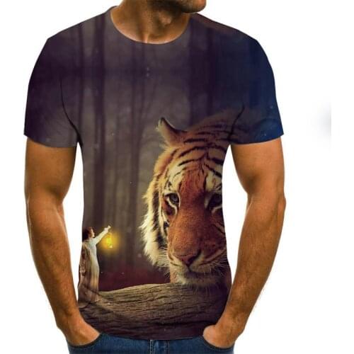 Hot Sell 3D Print Double Lightning Lion Mens Casual Cool Tshirts Men Short Sleeve Summer Tops Tees T shirt Fashion Dropshipping