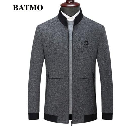 BATMO 2020 new arrival autumn high quality wool casual jackets men,thicked coat,plus-size M-4XL,2067