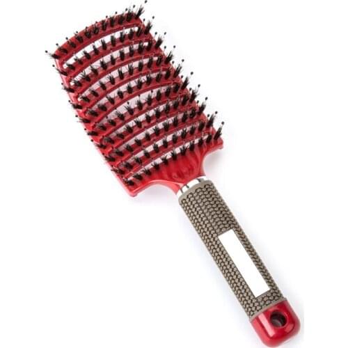 Hairbrush Bristle Nylon Comb Hair Scalp Massage Salon Hairdressing Styling Tools 2XPB