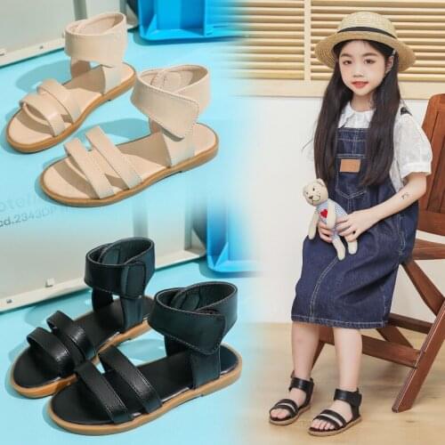 Girls Sandals Soft Bottom Little Princess Shoes Summer New Childrens High Roman Shoes Baby Princess Beach Shoes Kids Sneakers