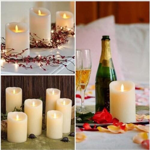 LED Electronic Flameless Candle Lights Large DIA Simulation Candle Lamp Party Wedding Favors Birthday Festival Parties