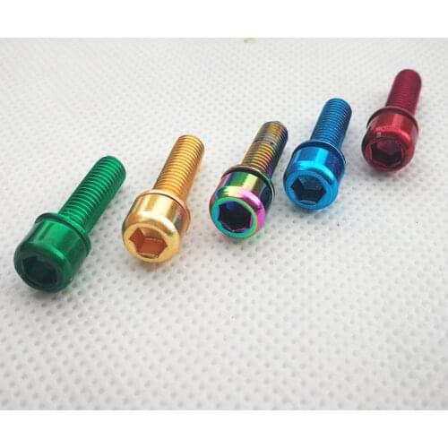 6pcs/pack Bicycle Screws M5*18mm Carbon-steel bolts with Gaskets for Disc Brake MTB Road Bike Parts