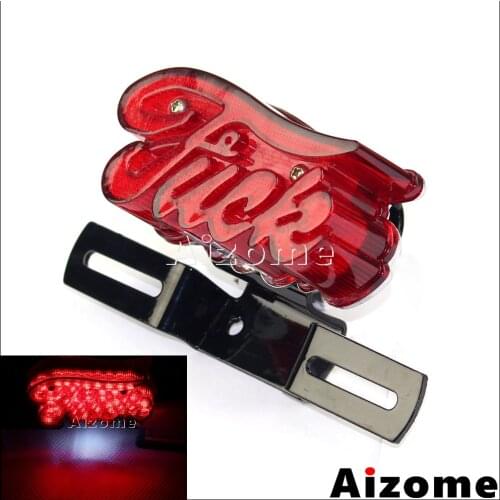 Motorcycle Fk Tail Light For Harley Tri BSA Bobber Chopper Cafe Racer Brake Lamp Red Stop Light Taillight Bracket