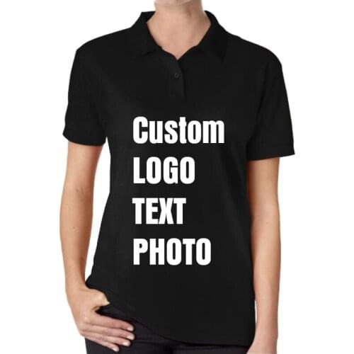 Custom Women Summer Short Sleeve Shirt Print LOGO/TEXT/PHOTO