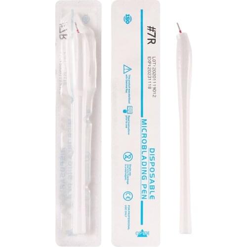 10pcs R5 R7 F14 F16 F21 Professional Permanent Makeup Disposable Microblading Pens Hand Tools 18U pins Needles Embroidery Blades