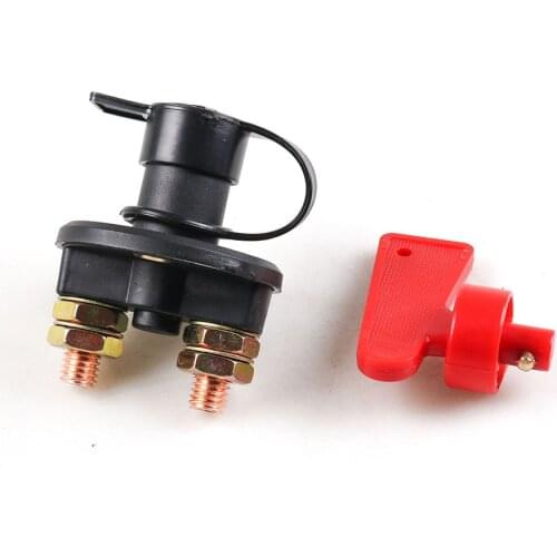 12V-24V Cut Off Battery Isolator Switch Vehicle Car Modified Disconnector Car Power Switch Red Key for Auto Truck Boat