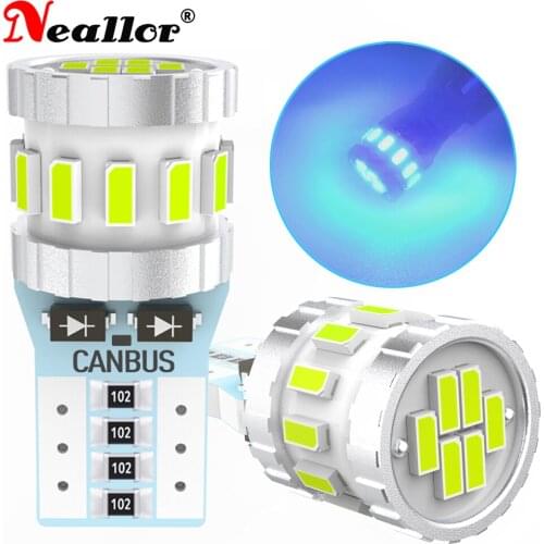 2Pcs T10 LED Wedge W5W LED Bulb 194 168 2825 2821 Car Parking Position Side Lamp License Number Plate Exterior Interior Light Vw