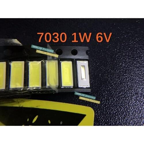 2000PCS/Lot High power LED lamp 1W 6V white patch 7030 is white spot in Shenzhen