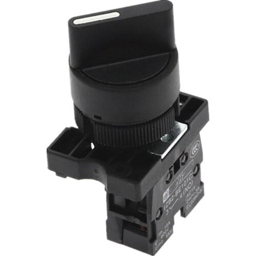 600V 10A On/Off Two 2 Position Rotary Select Selector Switch 1 NO XB2-ED21