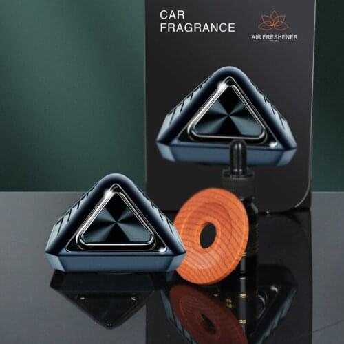 Car High-end Interior Decorations Pyramid Aluminum Alloy Base Car Aromatherapy Creative Perfume Aromatherapy Accessories