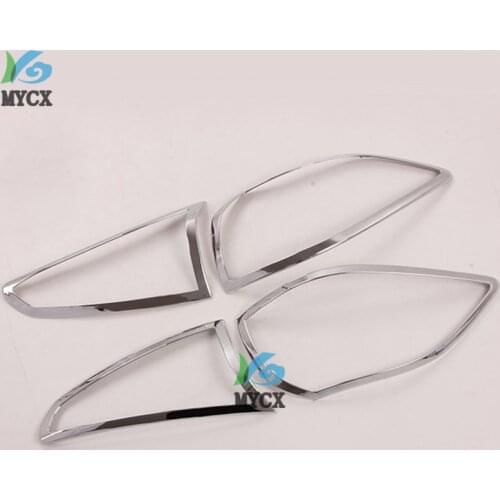 For Hyundai Tucson 2019 2020 4PCS ABS Chrome Rear Tail Light Lamp Cover Trim