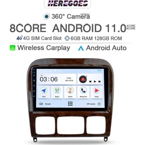 DSP Android 10 Car DVD Player For Mercedes Benz S Class W220 S280 S320 S350 S400 S430 S500 S600 S55 Car Play GPS BT Stereo Radio