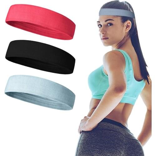 Elastic Sweatband Sports Gym Headband Anti-Slip Women Men Breathable Basketball Fitness Yoga Volleyball Cycling Hair Band