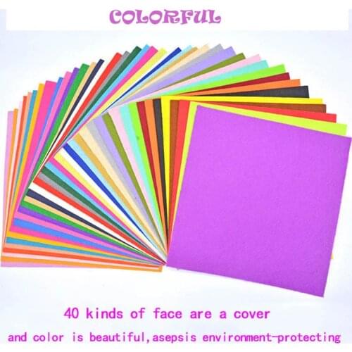 40Pcs Felts Non woven DIY Toys Gift Colorful Manual Felt Cloth Polyester Tablecloth Hand Crafts For Sewing Dolls Crafts