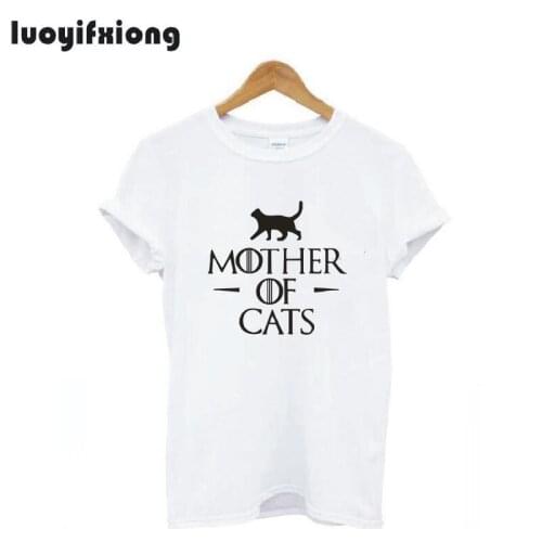 T Shirts Women Tops Summer Letter Cat Print Women Tshirt Short Sleeve Tee Shirt Femme Pullover Harajuku O-neck Casual T-shirt