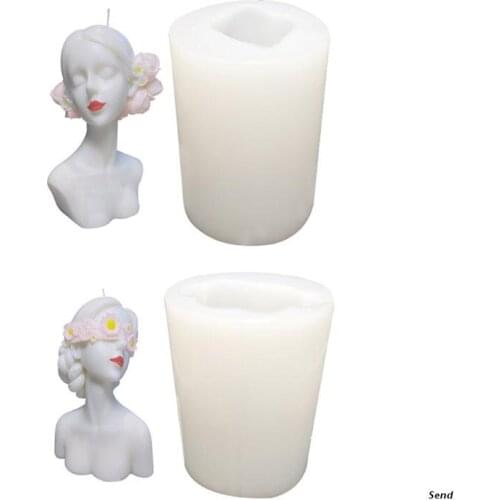 Eyes Closed Girl/Blindfolded Girl Mold DIY Candle Epoxy Mold Handmade Candles Aroma Wax Soap Molds for Decoration
