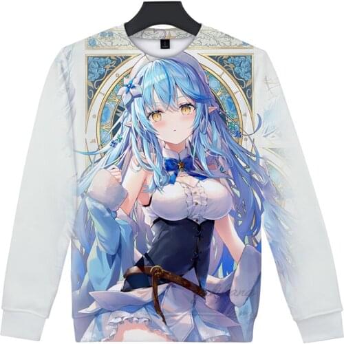 HOLOLIVE VTuber Yukihana Lamy 3D printing autumn and winter Holiday passionate style Men/Women casual Kawaii clothes Round