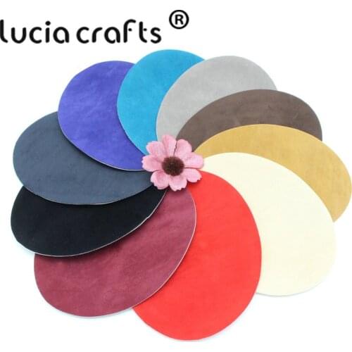 Lucia Crafts 2pcs/lot Round Iron On Patches Repair Elbow Knee Applique Patches Clothing Accessories L0810