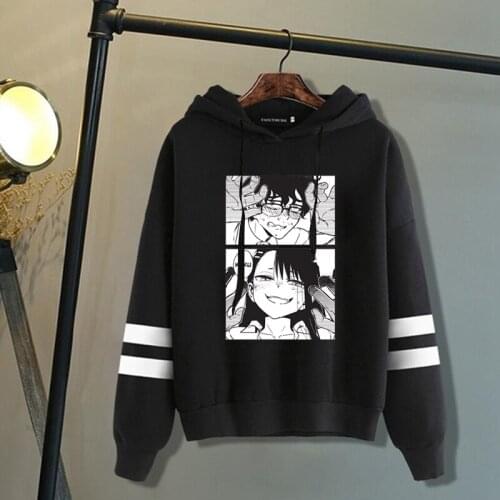 Fashion Sweatshirt Anime Nagatoro Print Hoodie Hip Hop Pullover Top Women Loose Long Sleeves Autumn Crewneck Nagatoro Streetwear