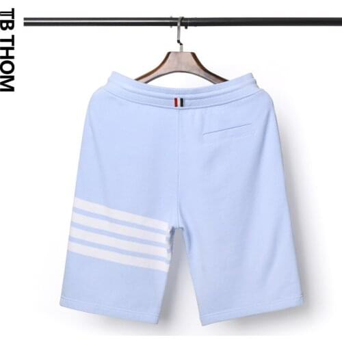 2020 sky blue casual women dyed summer sport shorts male fashion cotton short pants men