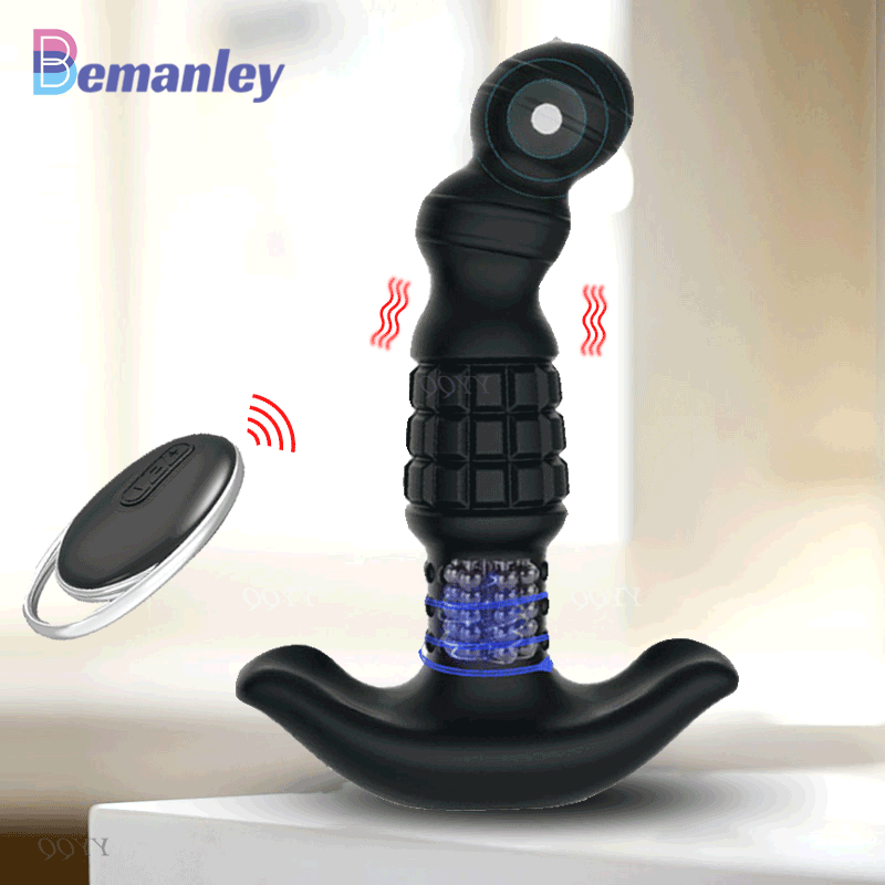 Men Prostate Massager Anal Plug Remote Control Vibrator G-Spot Orgasm Massage Anal Sex Toy Masturbation for Male Adult Products