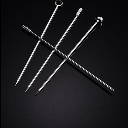 8pcs Stainless Steel Cocktail Picks Practical Fruit Pick Useful Stirring Stick Party Supplies For Home Bar